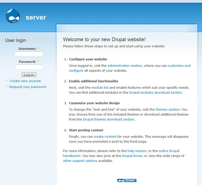 Drupal (open source content management system) v8.9.7 English version