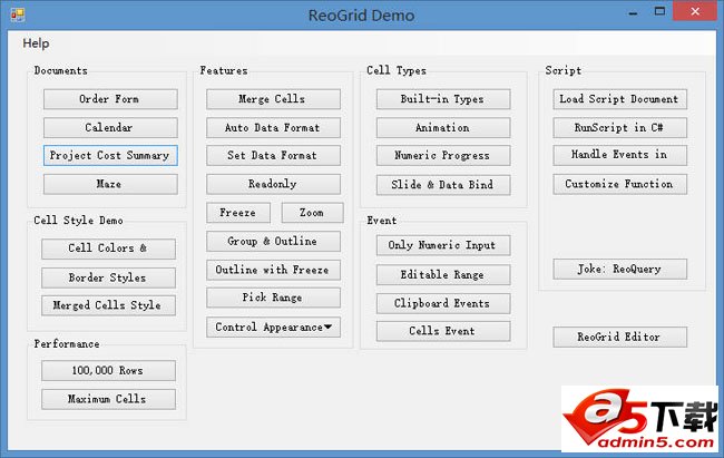 ReoGrid表格控件 v0.8.5