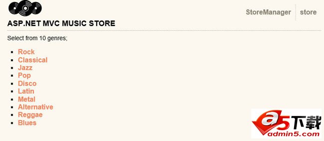 MVC+Linq to Entity 音乐商店 v1.0