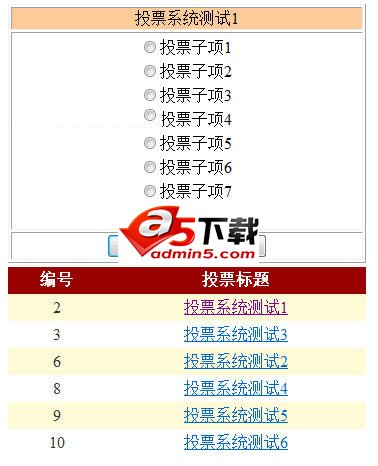 Myvote投票系统源码 v1.0