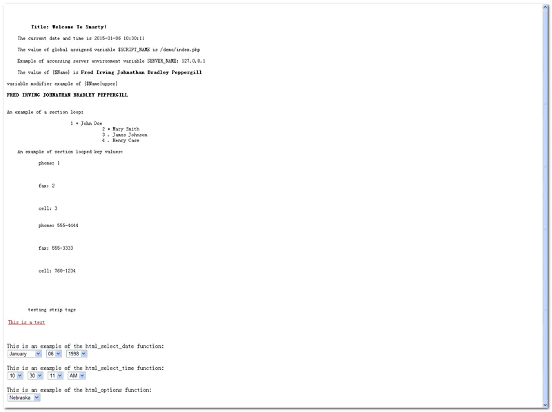 Mecanismo de modelo Smarty v4.0.0