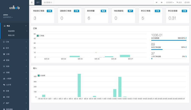 ระบบอีคอมเมิร์ซ crmeb v4.3.0 เวอร์ชันเปิด