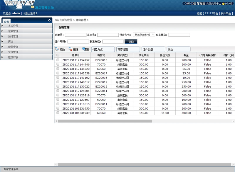 25175 cloud hotel management platform system