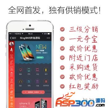 BingSNS WeChatモール三層配信1元クラウドショッピングモール