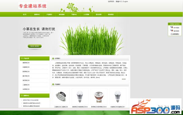 Online exhibition Chinese and British enterprise website system green style V1.1