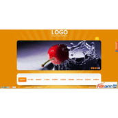橙色阳光风格Flash网站系统