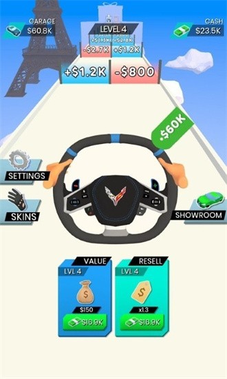 Steering wheel evolution history mobile game