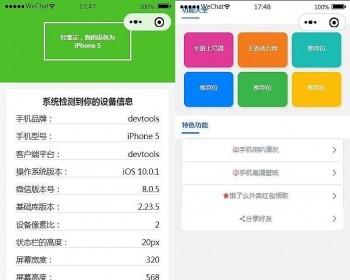 Updated version of mobile phone detection WeChat tool applet source code - supports multiple traffic main modes