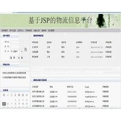 jsp343物流信息平台sqlserver毕业设计