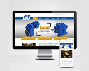 (Adaptive mobile terminal) Reduction machinery English foreign trade company general pbootcms website template blue foreign trade enterprise website source code download