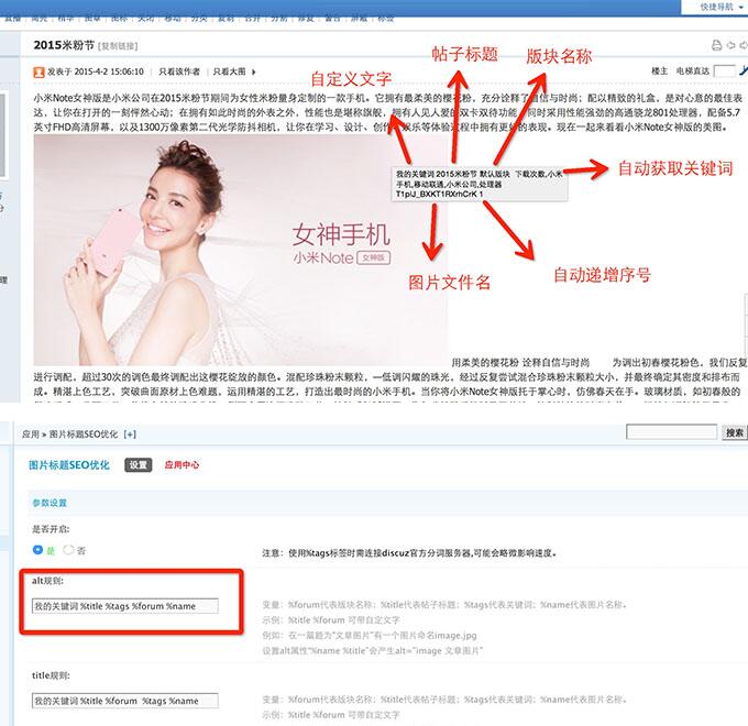 最新 图片标题SEO优化 3.1.1 商业版dz插件分享 支持论坛电脑版+微社区版图片内容等等
