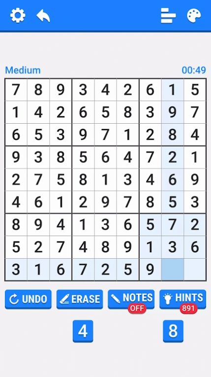 Sudoku classic puzzle official version