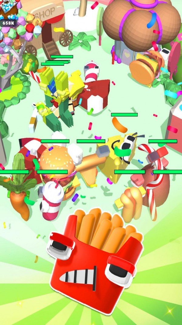 Fusionner la version mobile de Food Fight de l'alphabet