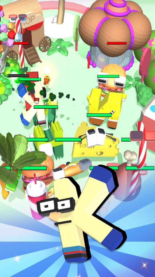 Fusionner la version mobile de Food Fight de l'alphabet