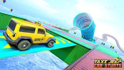 Taxi Ramp Stunt Race 3D