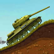 Frontline hill tank battle