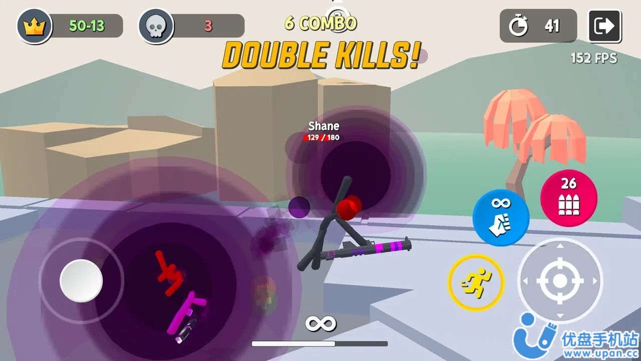 Versão Android do jogo Stickman Brawl Arena