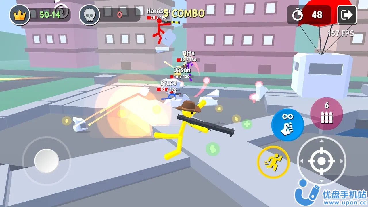 Versão Android do jogo Stickman Brawl Arena