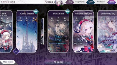 rhythm source arcaea