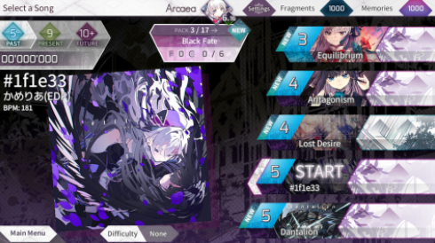 rhythm source arcaea