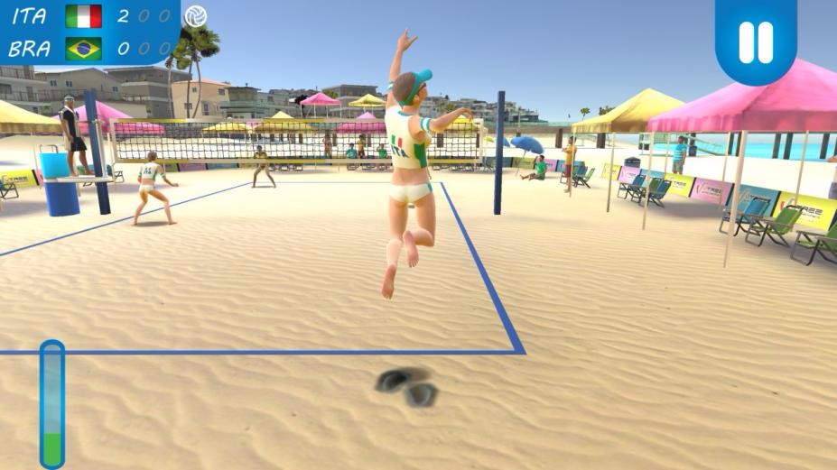 Beach volleyball mobile game