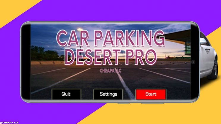 Desert temporary parking game installation