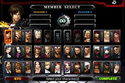 The King of Fighters 2012 Bai Yi Jing Huo An fully unlocked version