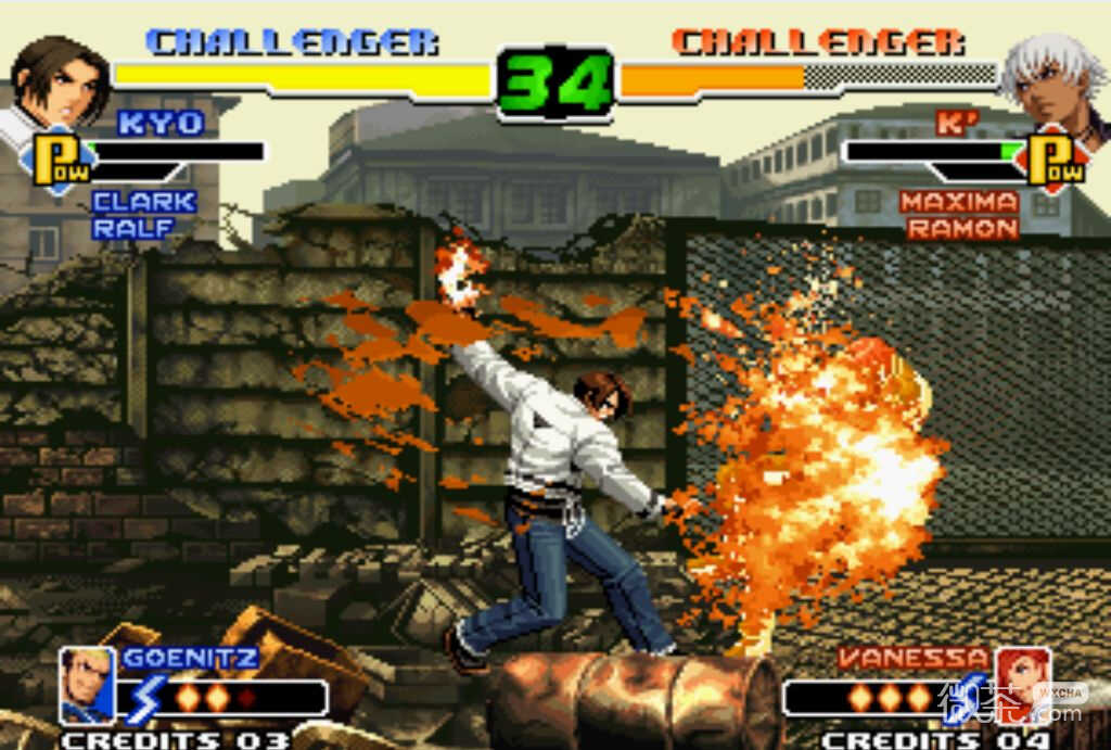 Версия для атаки в один клик The King of Fighters 2000