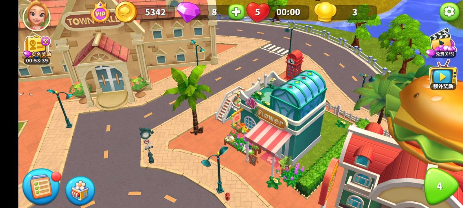 Small town mobile game