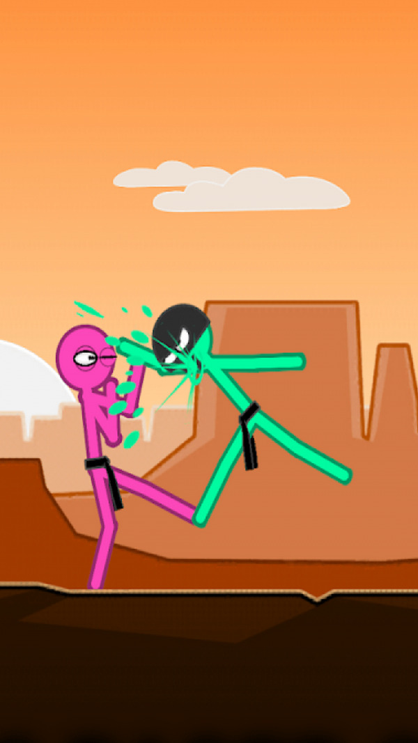 Enfrentamiento de lucha de Stickman