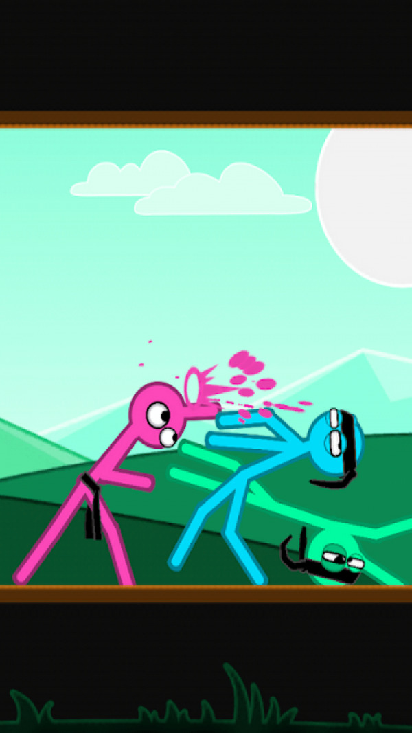 Enfrentamiento de lucha de Stickman