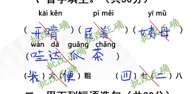 คำแนะนำเกี่ยวกับแบบทดสอบชั้นเรียนของราชาความแตกต่างของตัวอักษรจีน