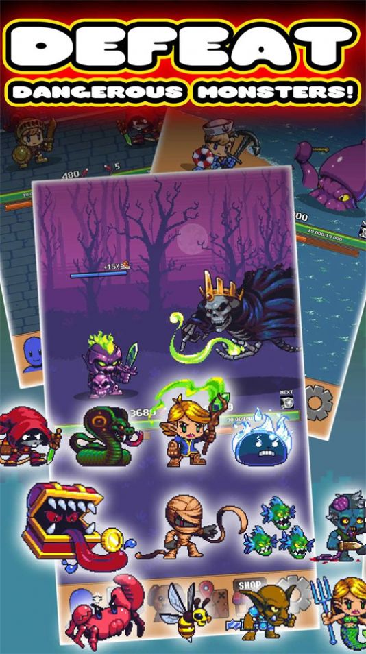 Jogo Idle Glindia Dungeon Quest