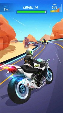 Jeu mobile 3D de maître de course de moto