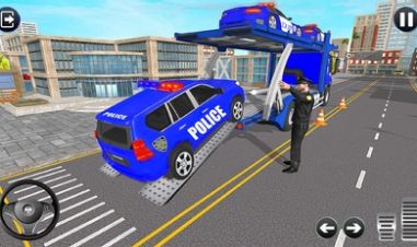 Jogo de caminhão de transporte policial