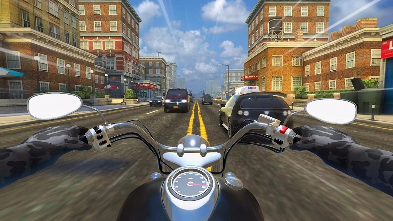 Motorcycle rider mobile game