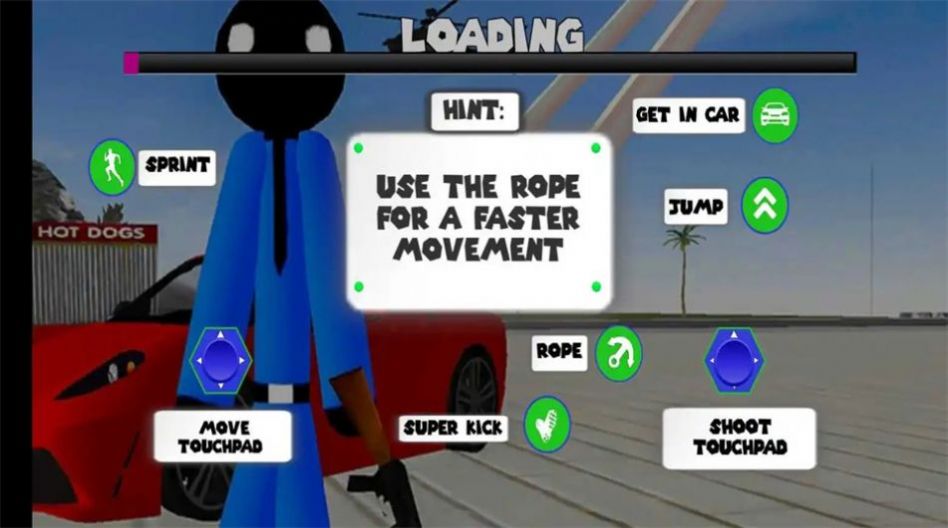 US Police Stickman Hero Game