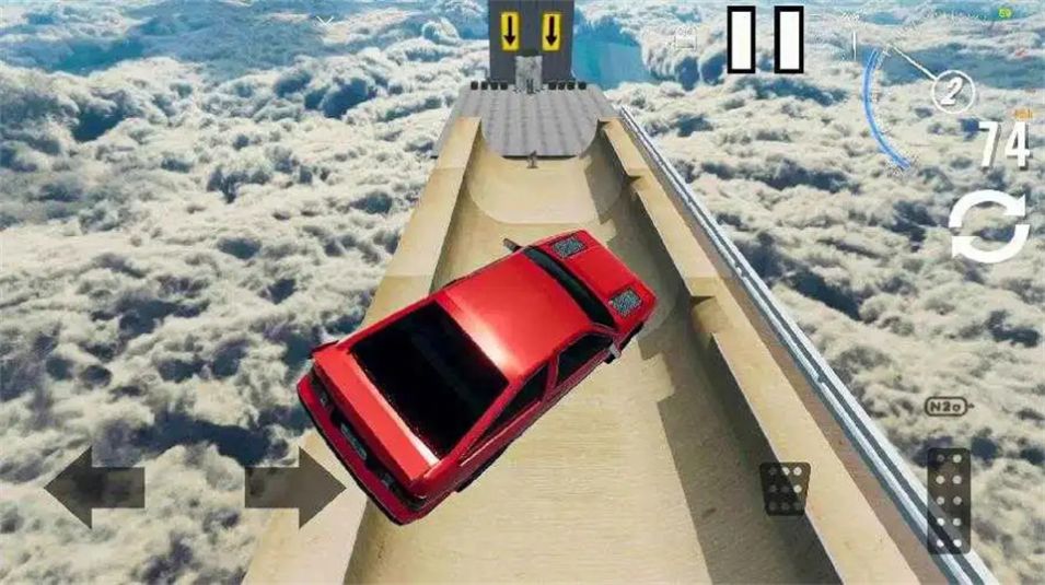 Car crash ramp driving simulator installation