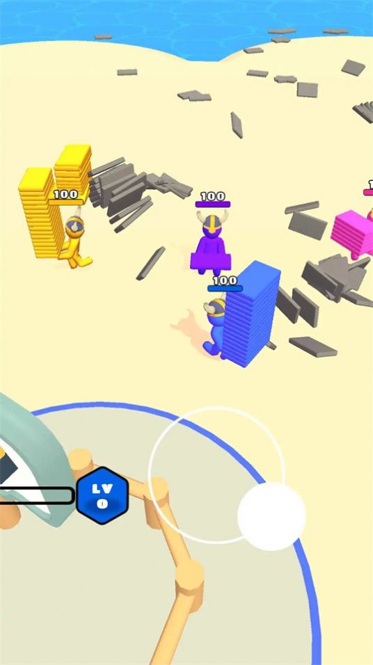 Stack building brick castle game