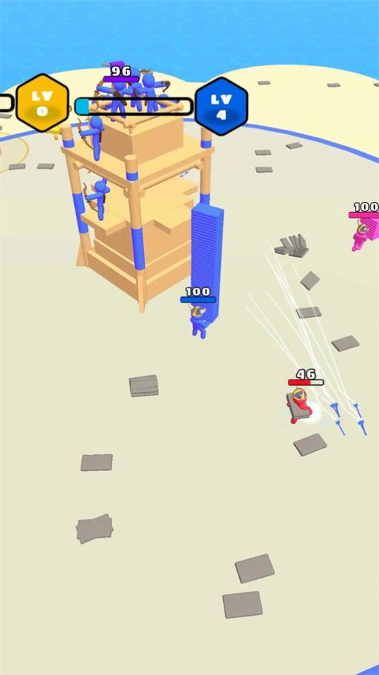 Stack building brick castle game