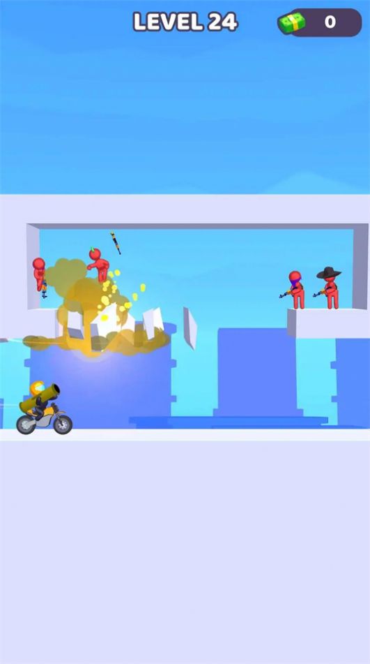 Jogo de atleta de tiro em motocicleta