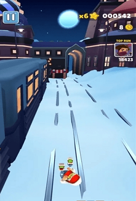 Subway Parkour Snow Shifting Menu