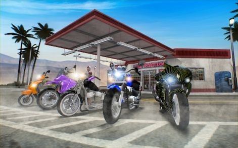 US road racing motorcycle rider game