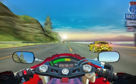 US road racing motorcycle rider game