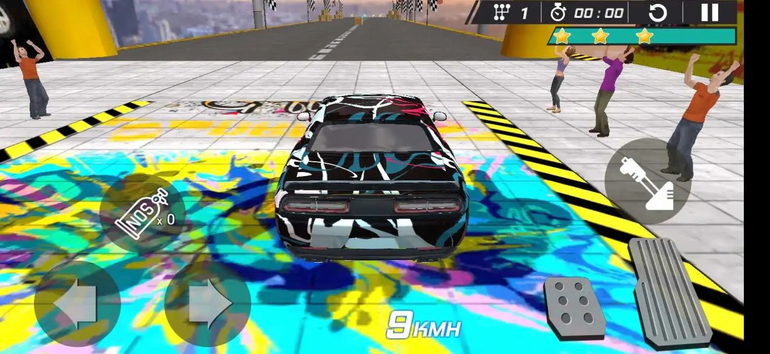 Jogo de carros com mega rampa de acrobacias de carros