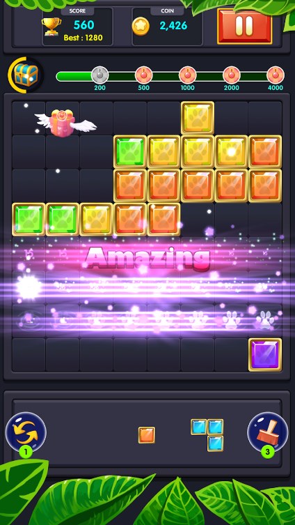 Block puzzle classic gem matching game