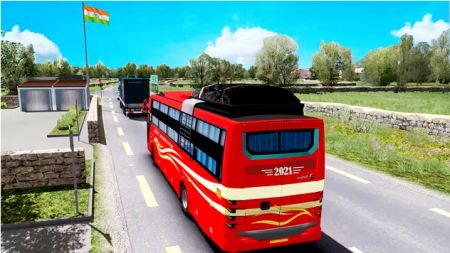 Long distance bus racing mobile game