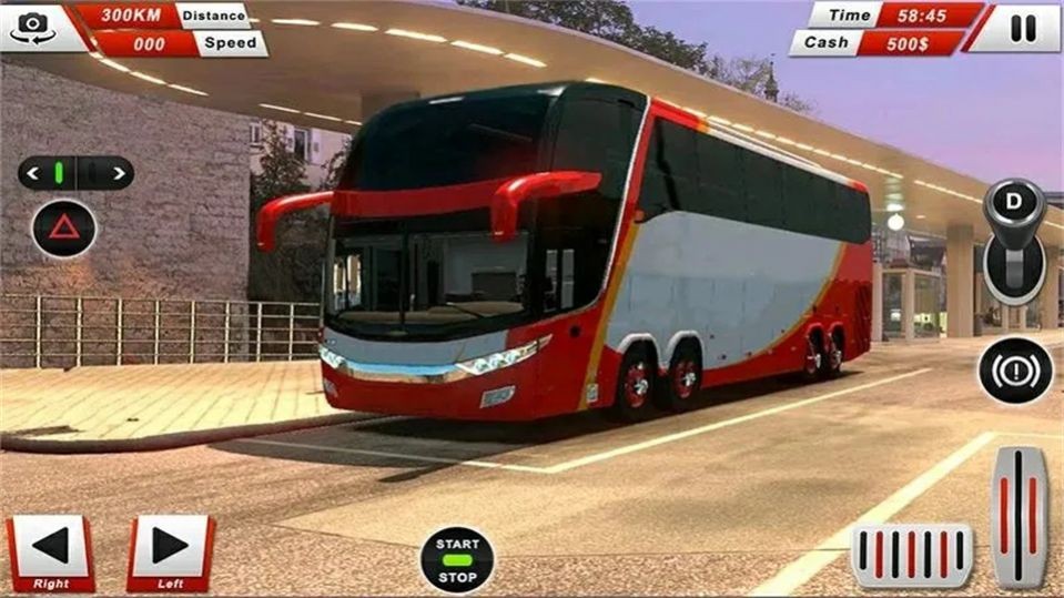 Jogo de condução de ônibus europeu