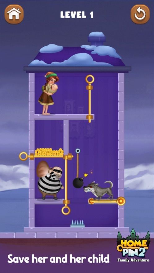 Pin Home 2 Juego de aventuras familiares