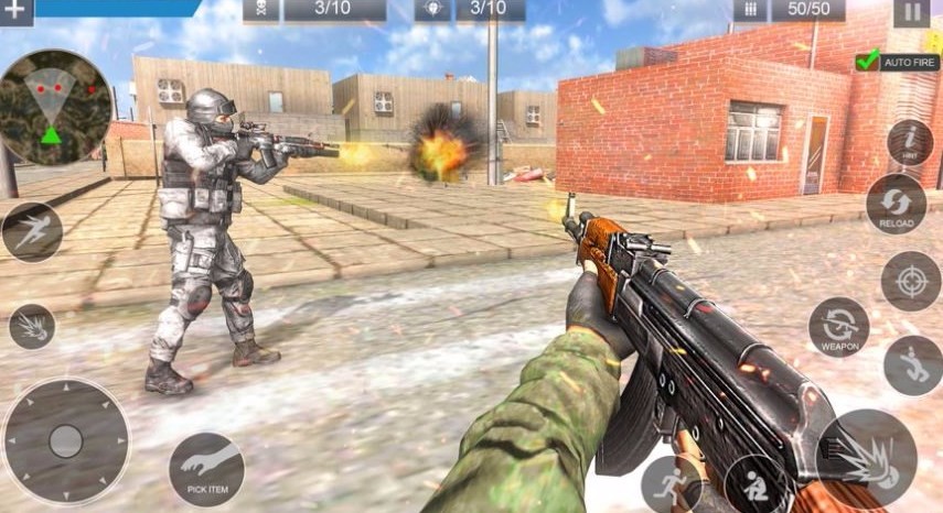 A gun battle mobile game with many weapons